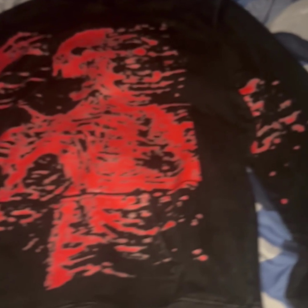 Black and Red Graphic Sweatshirt